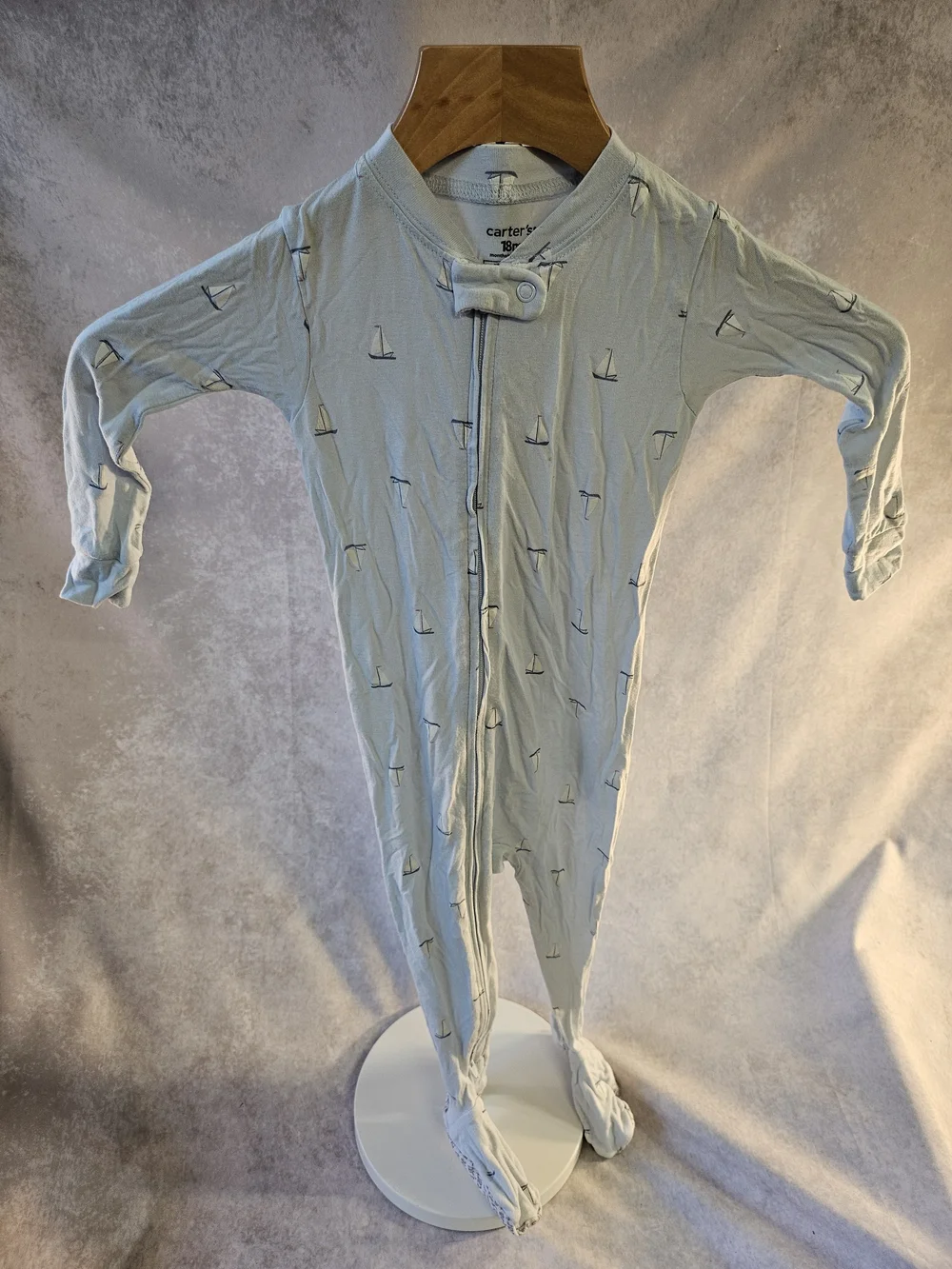 Carter's 18M Super Soft Lightweight Footed Pajamas 2-Pack Cars/Bikes & Sailboat